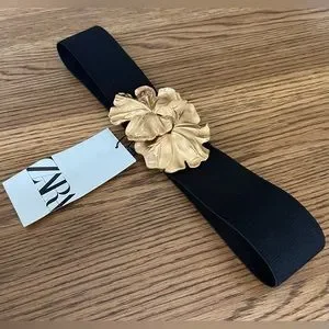 Zara | Accessories | Zara Gold Flowers Stretch Belt | Poshmark display picture 1
